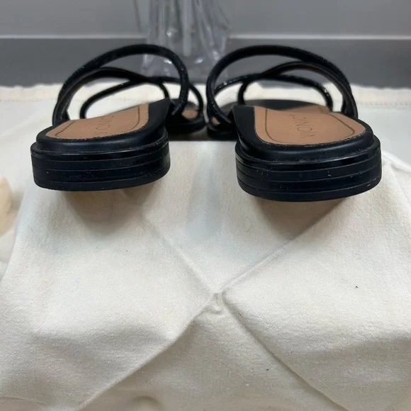 Vionic PRISM black sparkly leather sandals Sz 7 - Picture 6 of 9